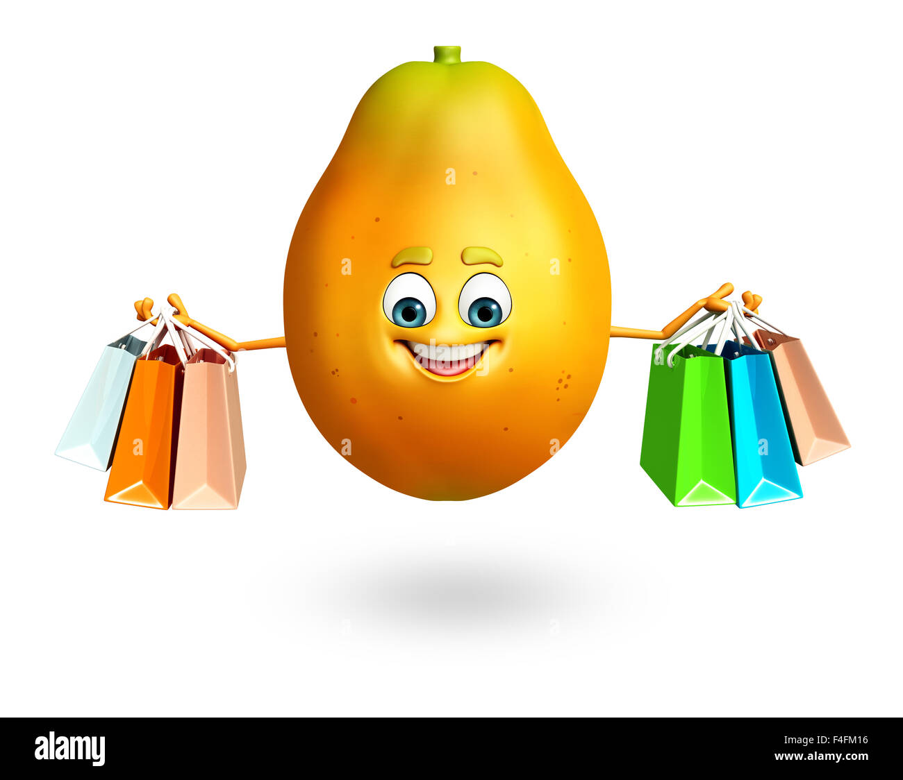 3d rendered illustration of papaya cartoon character Stock Photo Alamy