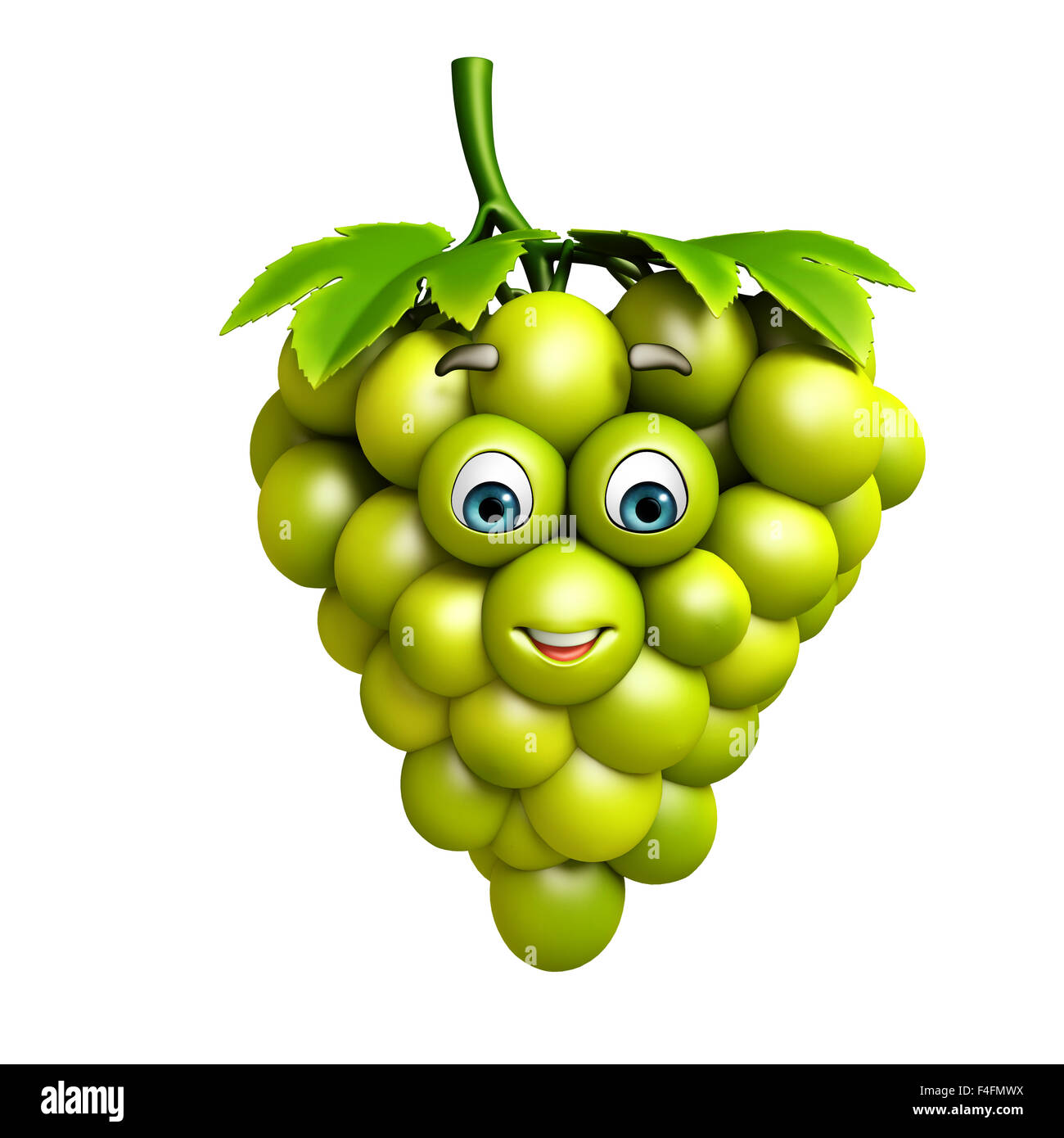 3d rendered illustration of grapes cartoon character Stock Photo Alamy
