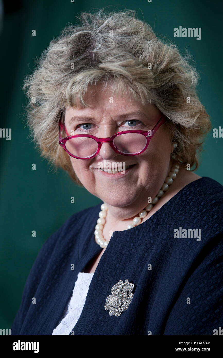 Professor June Andrews, FRCN, the Professor of Dementia Studies at Stirling University and author, at the Edinburgh International Book Festival 2015.  Edinburgh, Scotland. 24th August 2015 Stock Photo