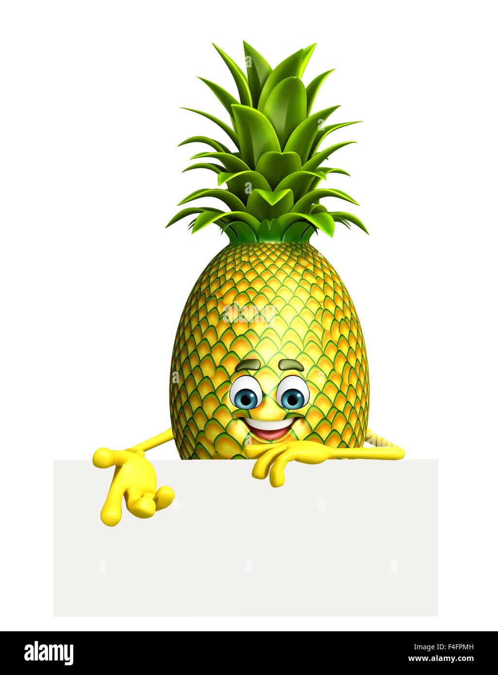 3d rendered illustration of pineapple cartoon character Stock Photo Alamy