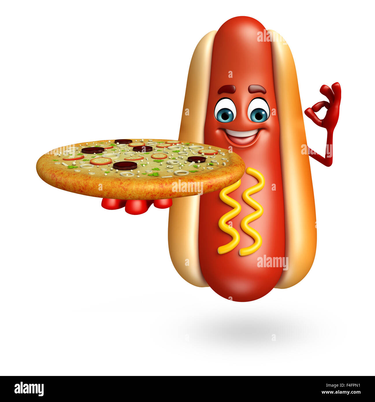 Grinning Hot Dog Cartoon Character Stock Vector Image & Art - Alamy