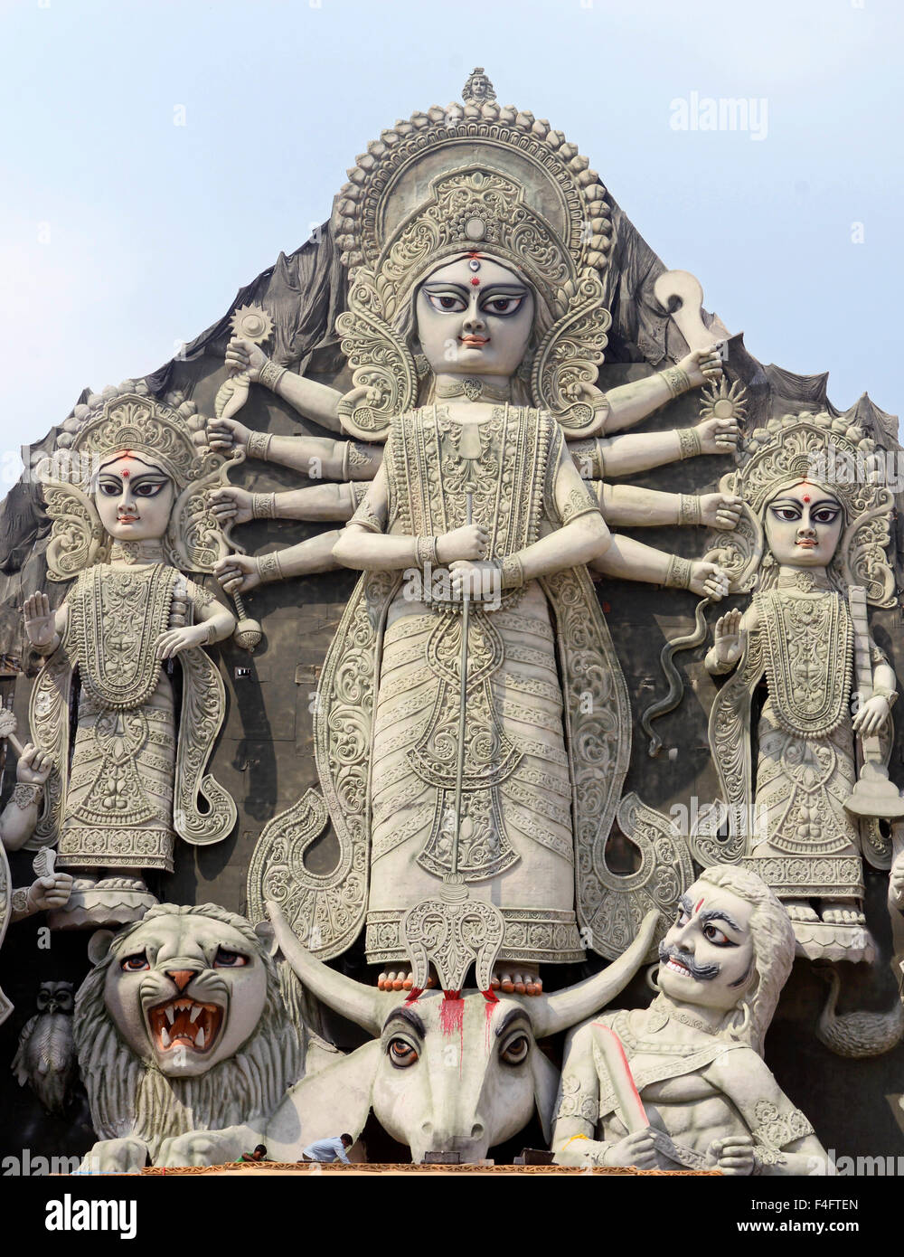 Kolkata, India. 17th Oct, 2015. The world's largest Durga Idol that was unveiled in