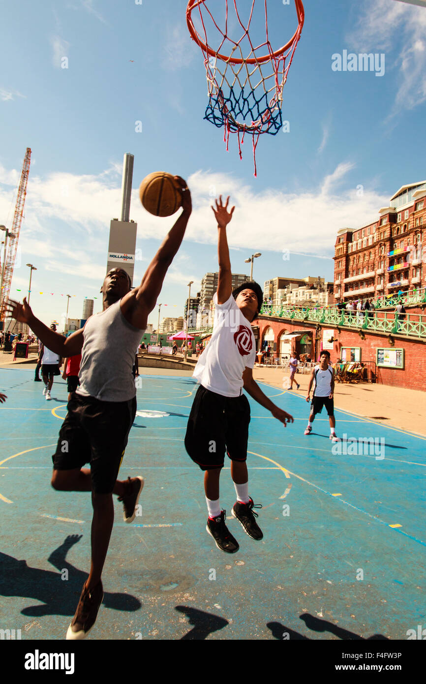 Brighton basketball players, England UK Stock Photo Alamy