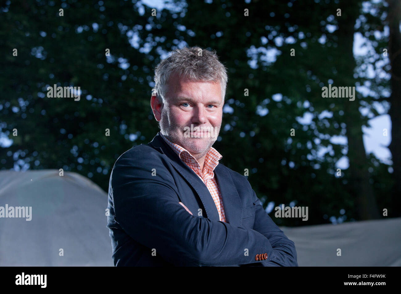 Arne Dahl, the Swedish crime writer, at the Edinburgh International Book Festival 2015. Edinburgh, Scotland. 25th August 2015 Stock Photo
