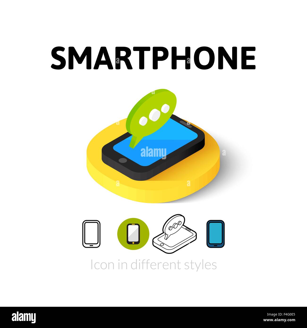 Smartphone icon in different style Stock Vector Image & Art - Alamy