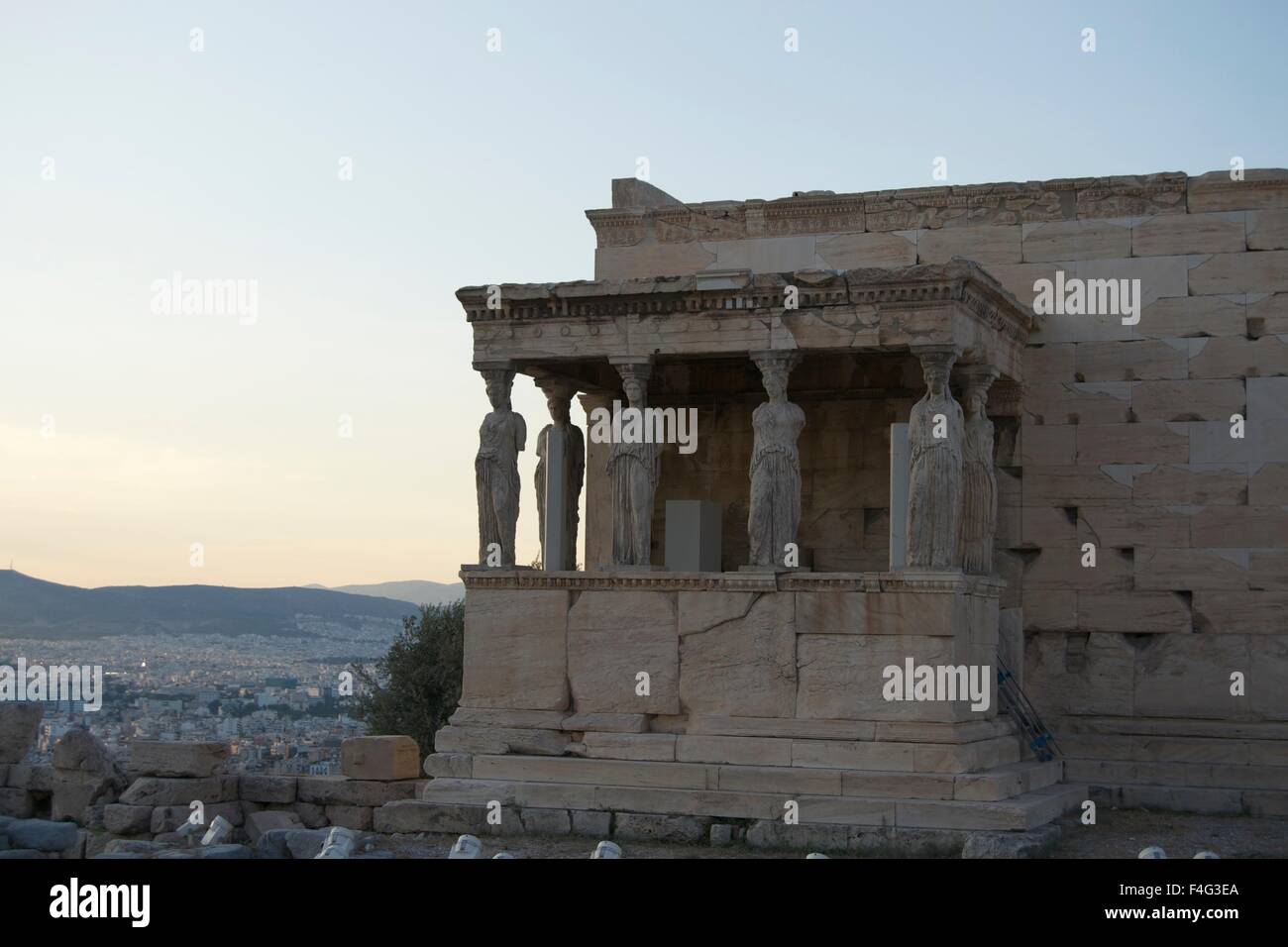 Erechtheion Acropolis Greek temple architecture Stock Photo