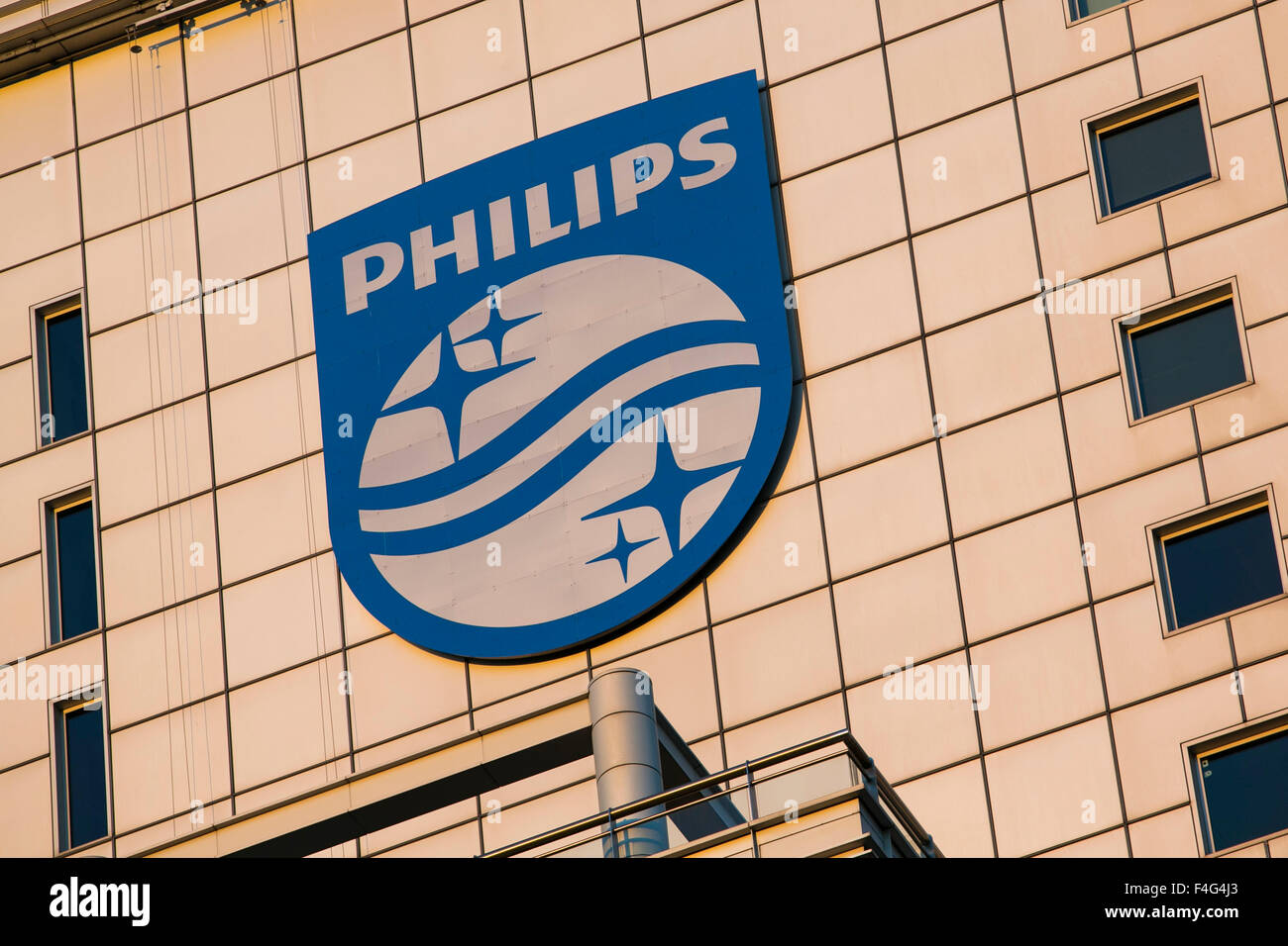 A logo sign outside of the headquarters of Koninklijke Philips N.V. in  Amsterdam, Netherlands on October 2, 2015 Stock Photo - Alamy