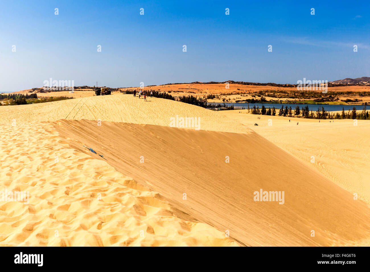 NIce sand dunes in Bau Trang Resort, Phan Thiet, Vietnam Stock Photo