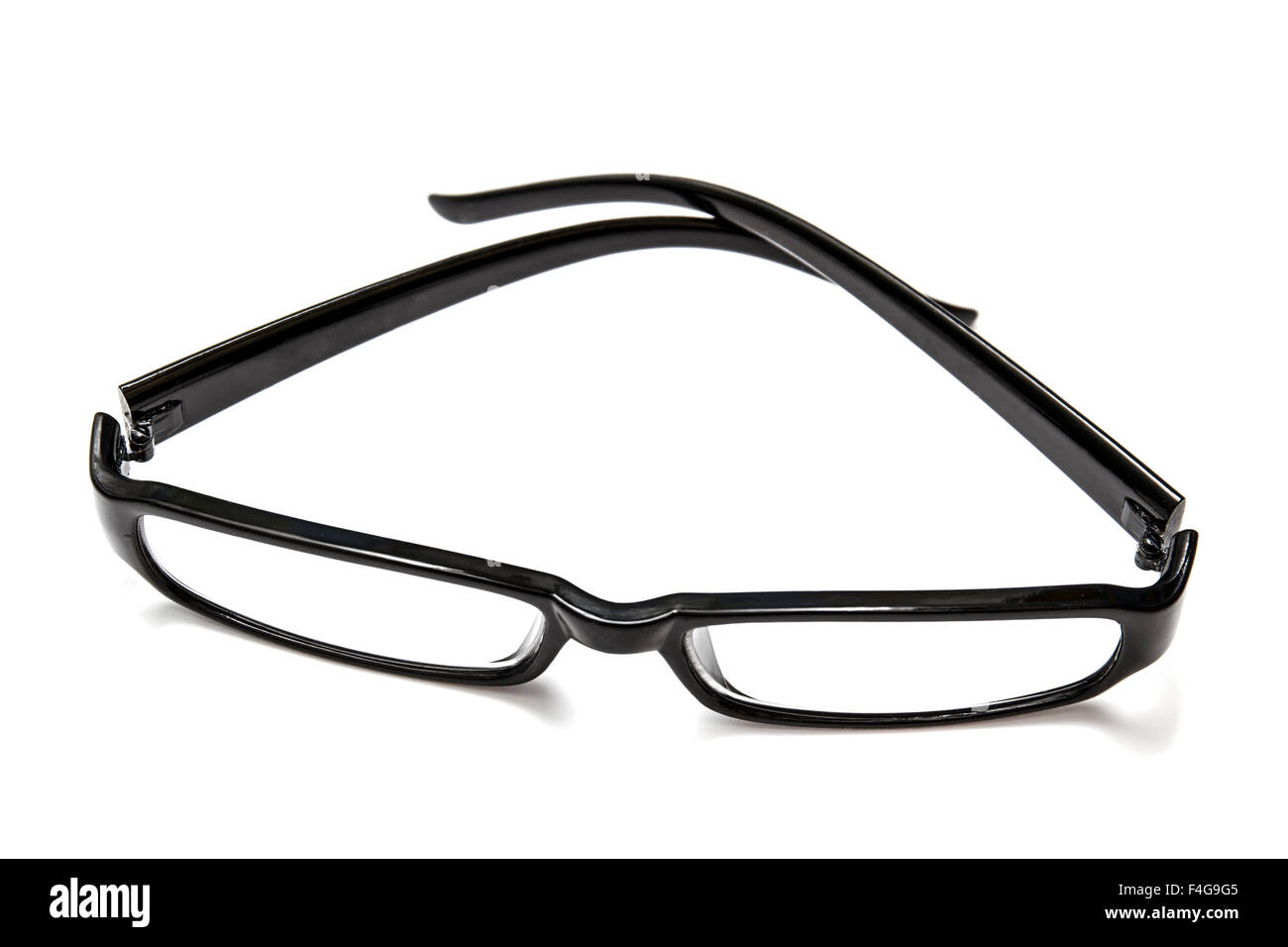 Black reading glasses isolated on white Stock Photo Alamy