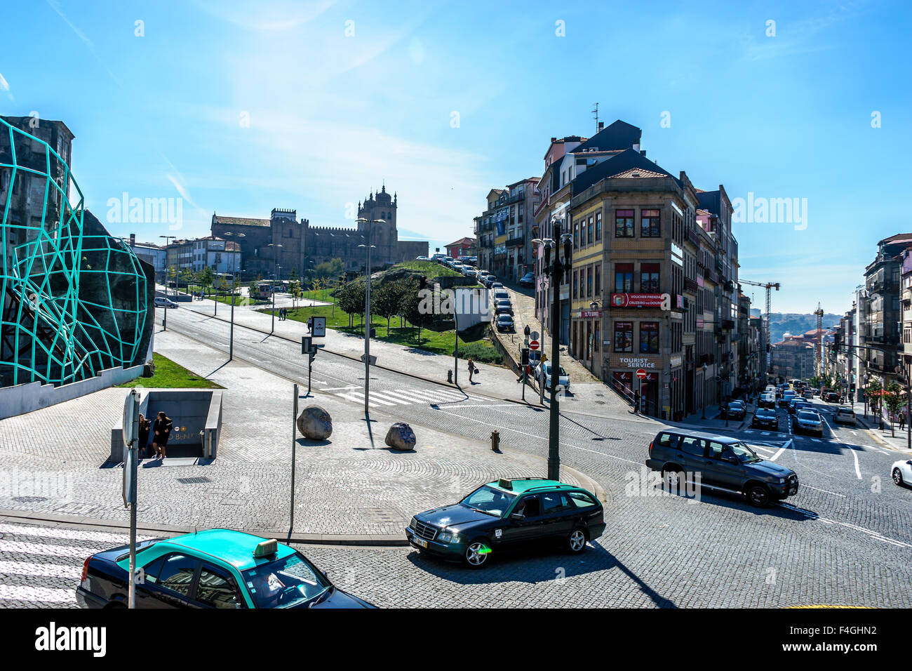 Typical view from Porto's Sao Bento railway station. October, 2015. Porto, Portugal. Stock Photo