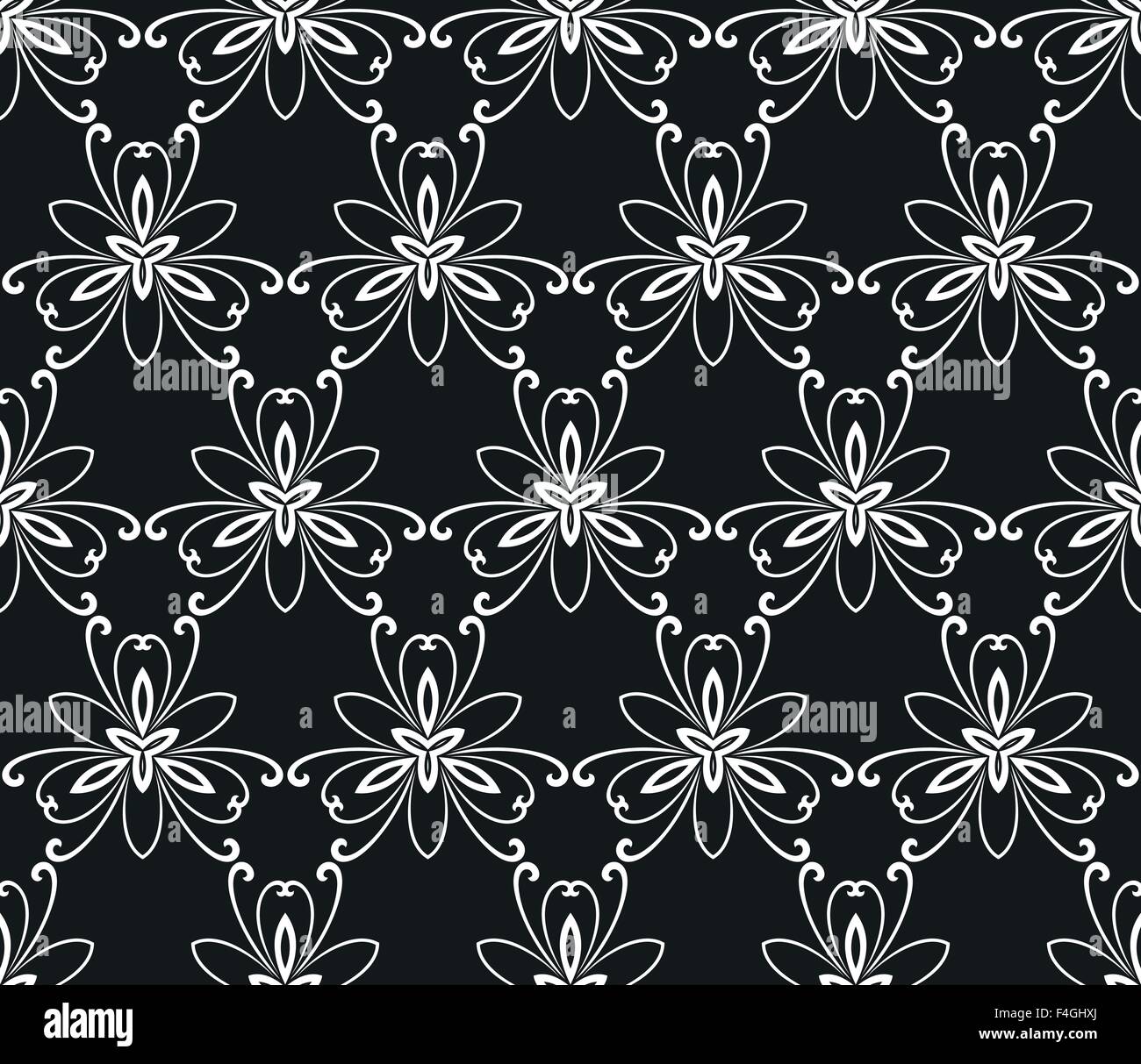 Floral Fine Seamless Vector Pattern Stock Vector Image & Art - Alamy
