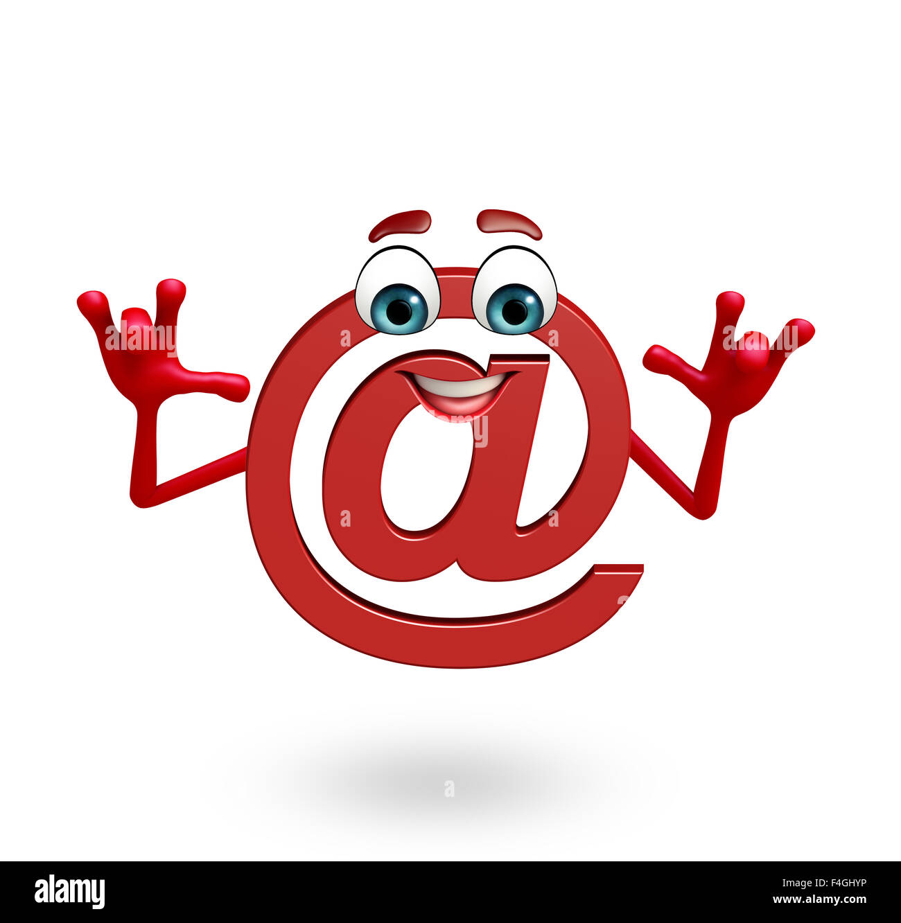 3d rendered illustration of at the rate sign Stock Photo - Alamy