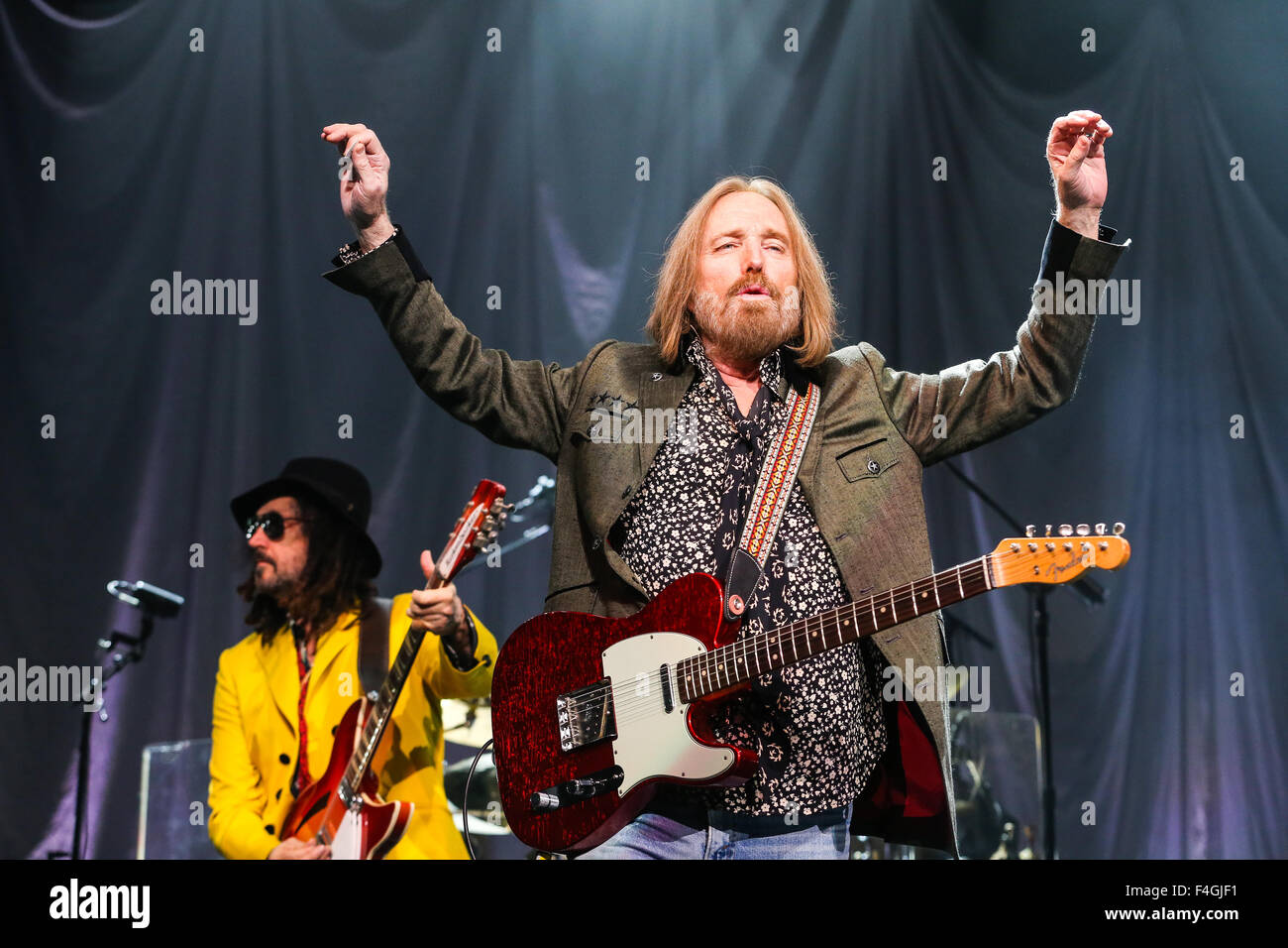 Music artist TOM PETTY & THE HEARTBREAKERS bring their 2014 Summer Tour to Raleigh, NC.  Tom Petty and the Heartbreakers is an American rock band from Gainesville, Florida. Stock Photo