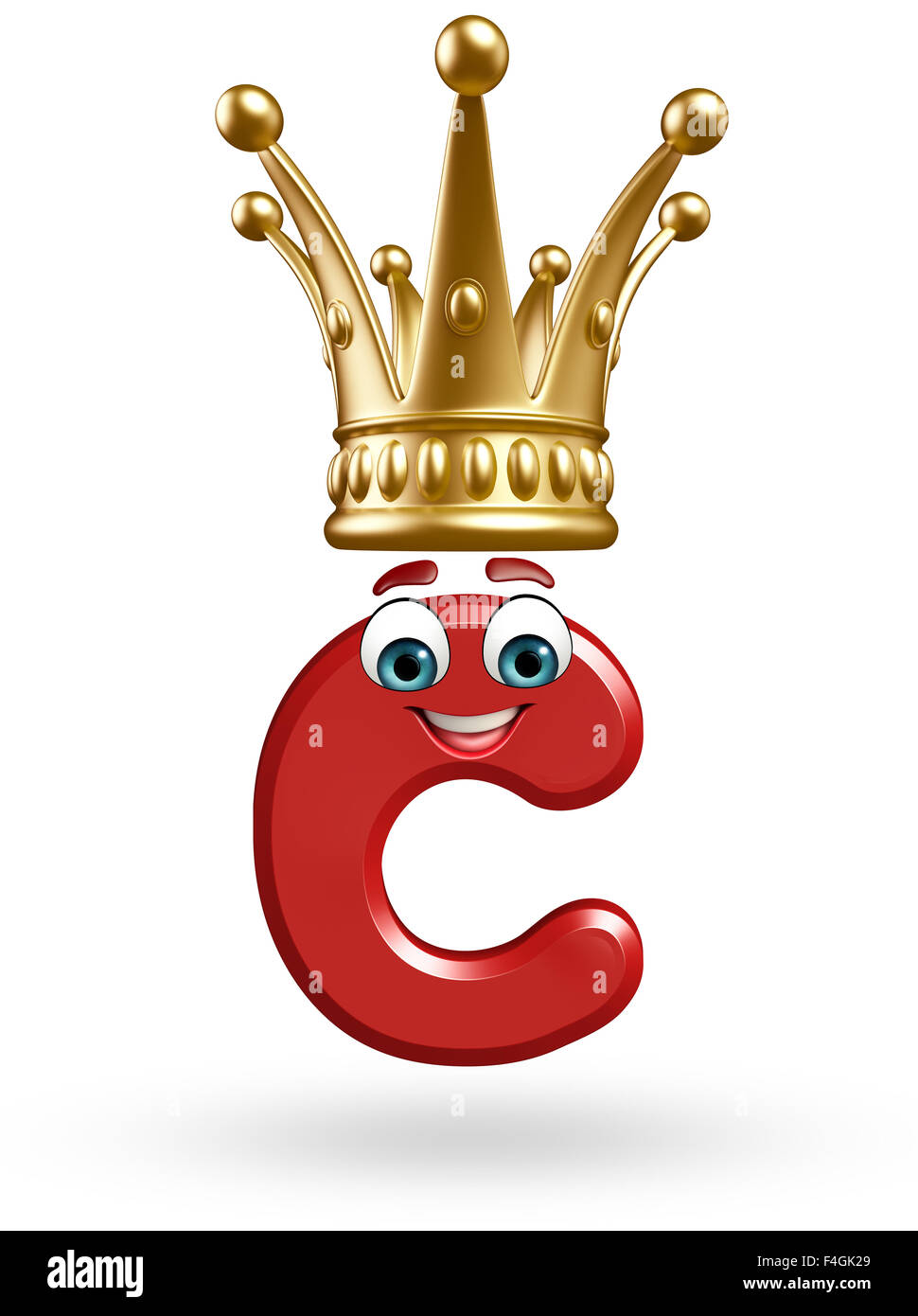 3d rendered illustration of alphabet C Cartoon Character Stock Photo ...
