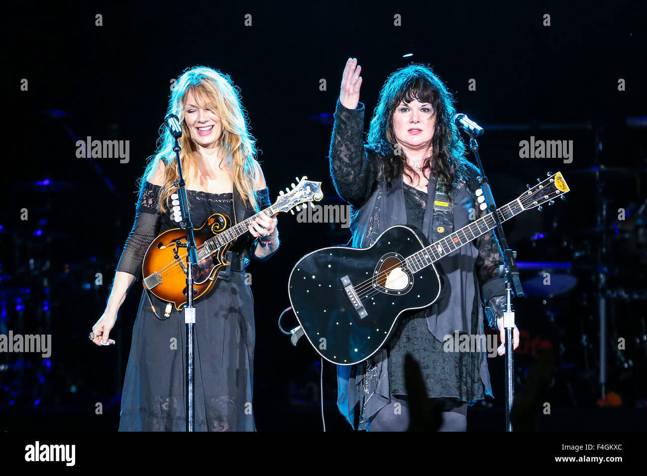 Music Group and Rock and Roll Fall of Fame members HEART bring their 2013 Summer Tour to Raleigh, NC.   Heart is an American rock band which first found success in Canada and later in the United States and worldwide. Over the group's four-decade history, the band has had three primary lineups, with the constant members being sisters lead singer Ann Wilson and guitarist Nancy Wilson. Stock Photo