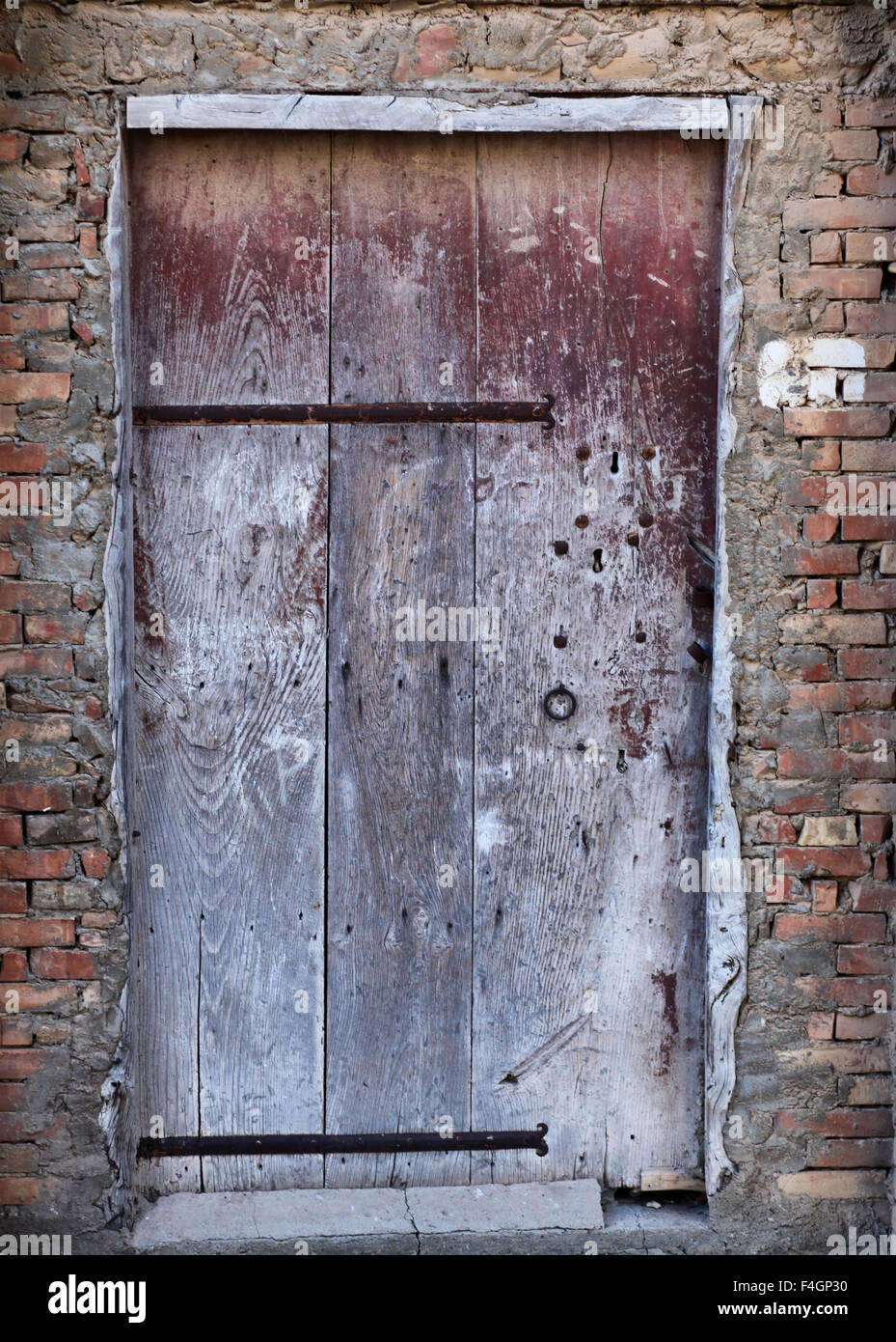 Old sicilian door Stock Photo