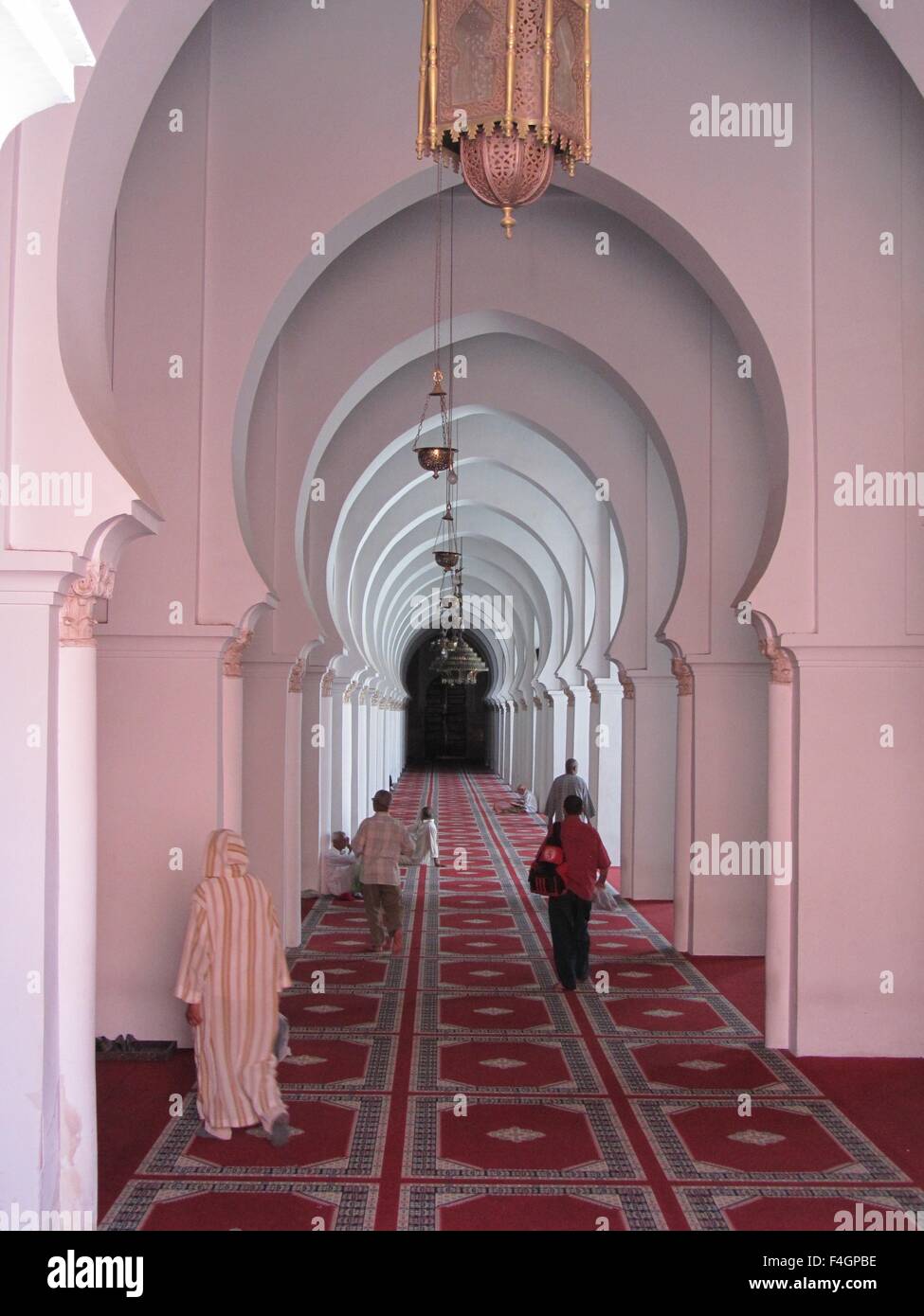 Inside of Koutoubia Mosque, Shabestan, Marrakesh, Morocco, Africa, Stock Photo