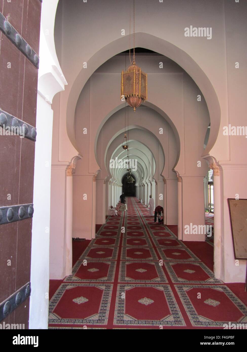 Inside of Koutoubia Mosque, Shabestan, Marrakesh, Morocco, Africa, Stock Photo