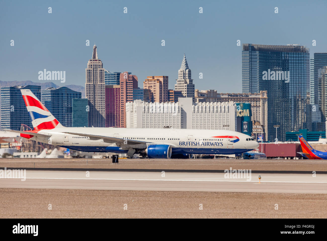 British Airways taxiing at Las Vegas McCarran International Airport