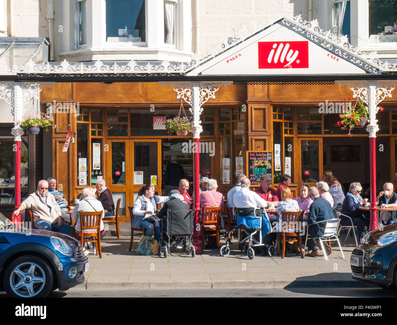 Pages Cafe in Llandudno Gwynedd Wales UK Stock Photo Alamy