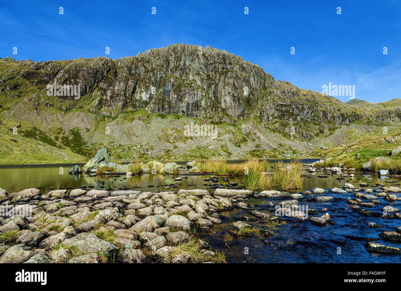 Stickle Tarn and Pavey Ark Stock Photo