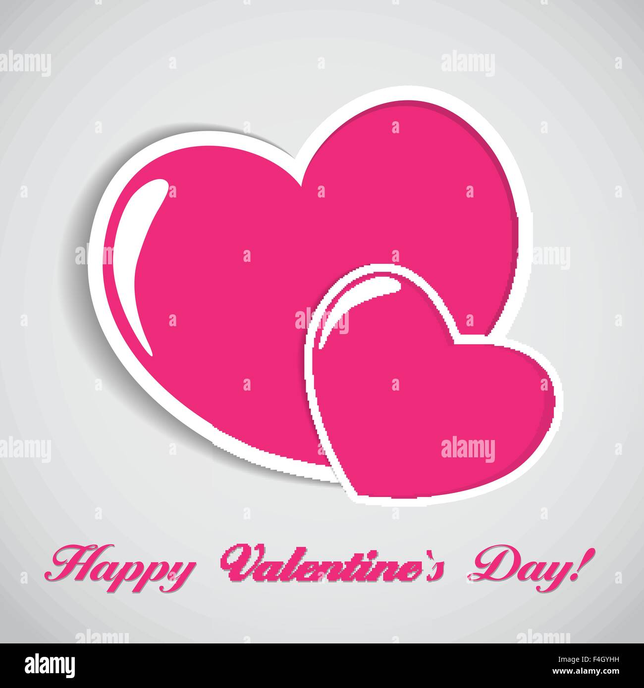 Happy Valentines Day Card. Vector Illustration Stock Vector Image & Art ...