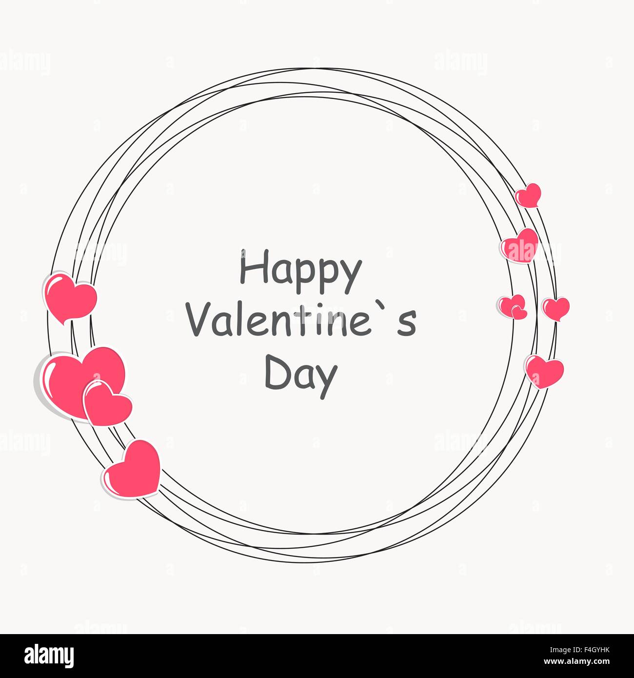 Happy Valentines Day Card. Vector Illustration Stock Vector Image & Art ...