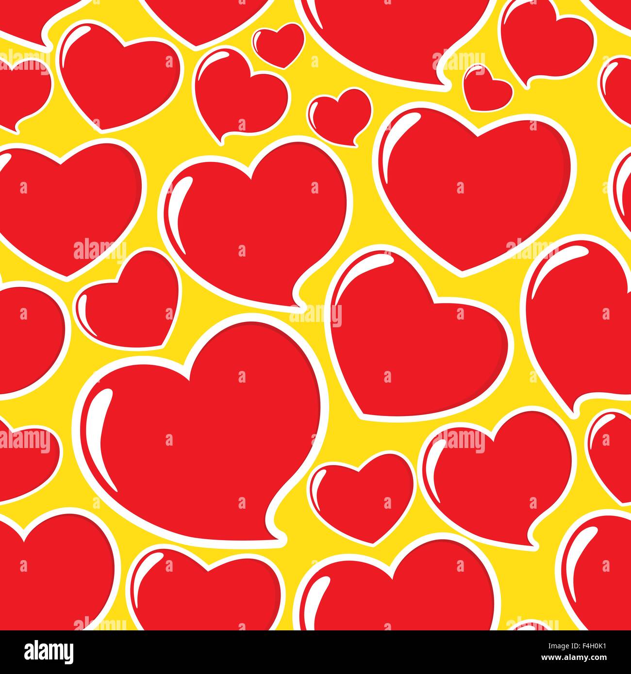 Heart Love Seamless Pattern Background Vector Illustration Stock Vector ...