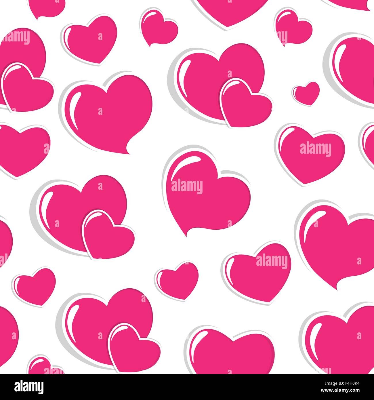 Heart Love Seamless Pattern Background Vector Illustration Stock Vector ...