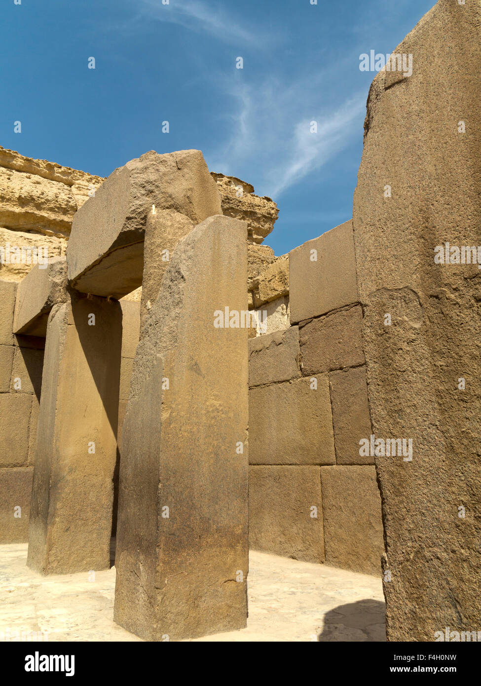 The Valley Temple of Pharaoh Khafre of the 4th Dynasty, Giza, near Cairo Egypt Stock Photo