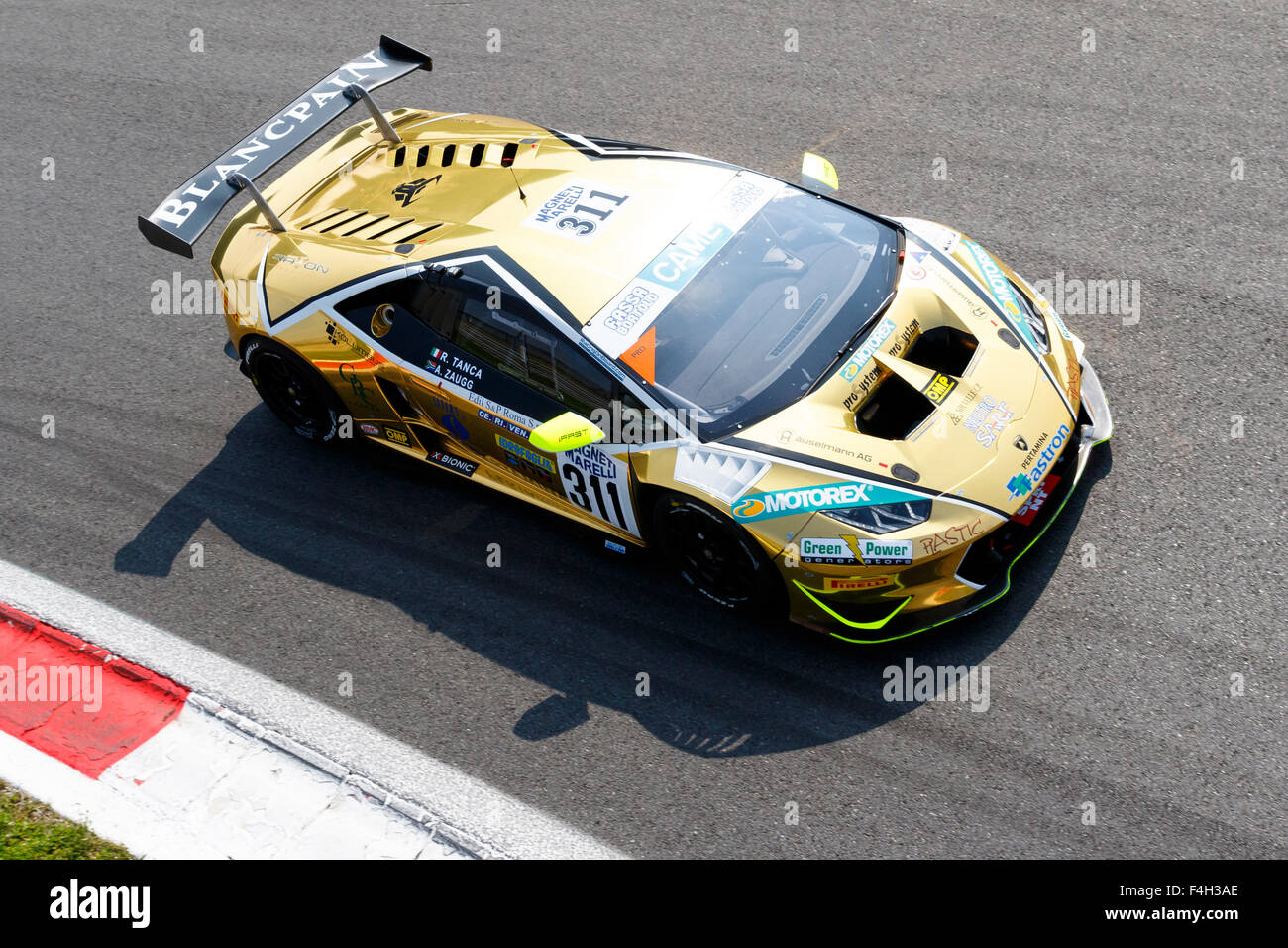 Monza, Italy - May 30, 2015: Lamborghini huracan of Raton Racing team, driven  by TANCA Roberto - ZAUGG Adrian Stock Photo