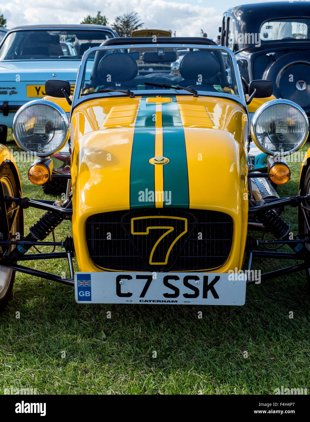 Frog looking Number 7 Kit Car, yellow, Stock Photo