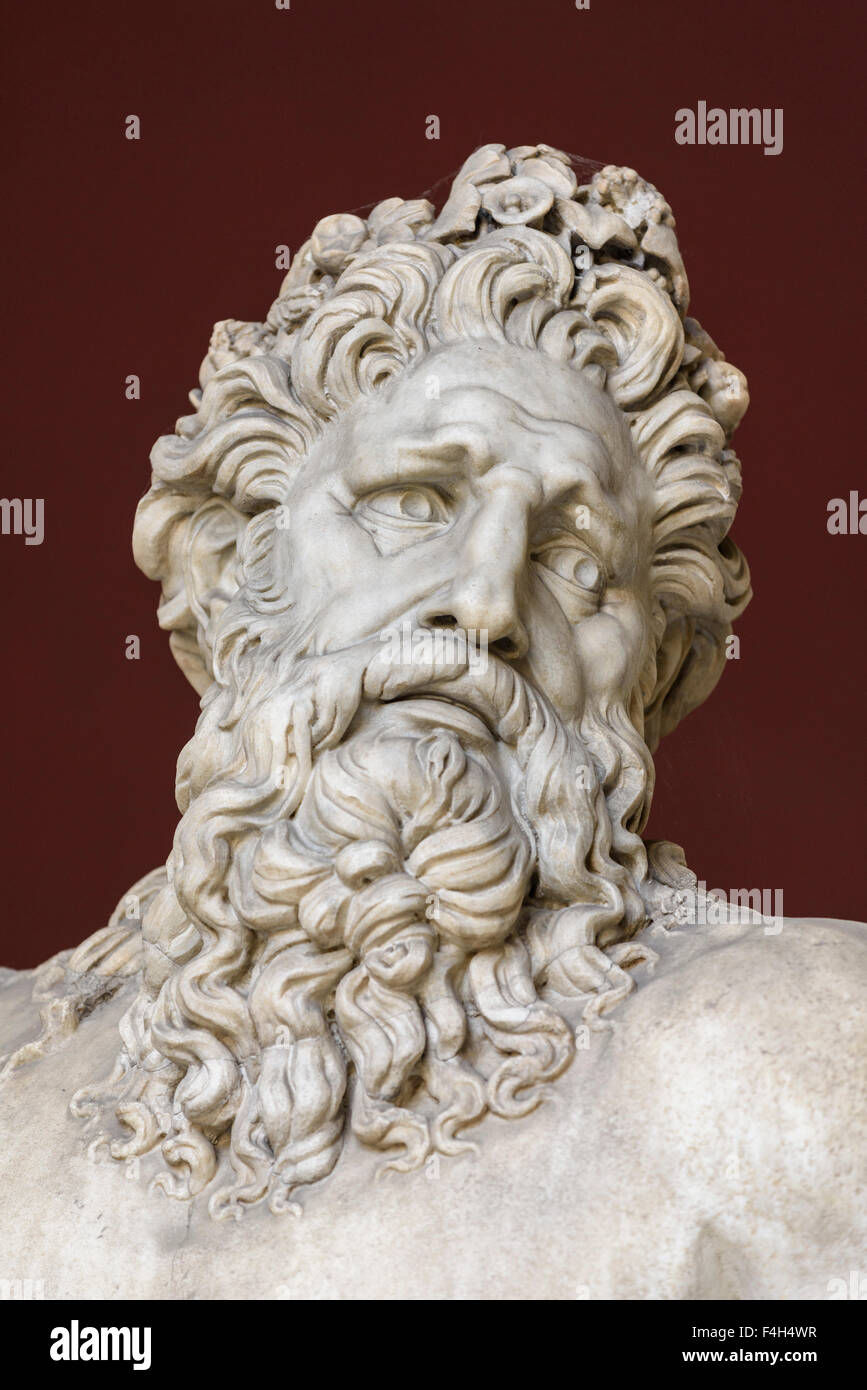 Rome. Italy. Statue of River God Arno (2nd C A.D.). Vatican Museums. Museo Pio Clementino. Stock Photo