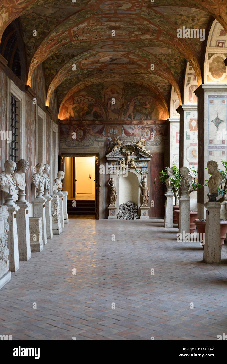 Rome. Italy. Museo Nazionale Romano. Palazzo Altemps. Loggia dipinta. Stock Photo