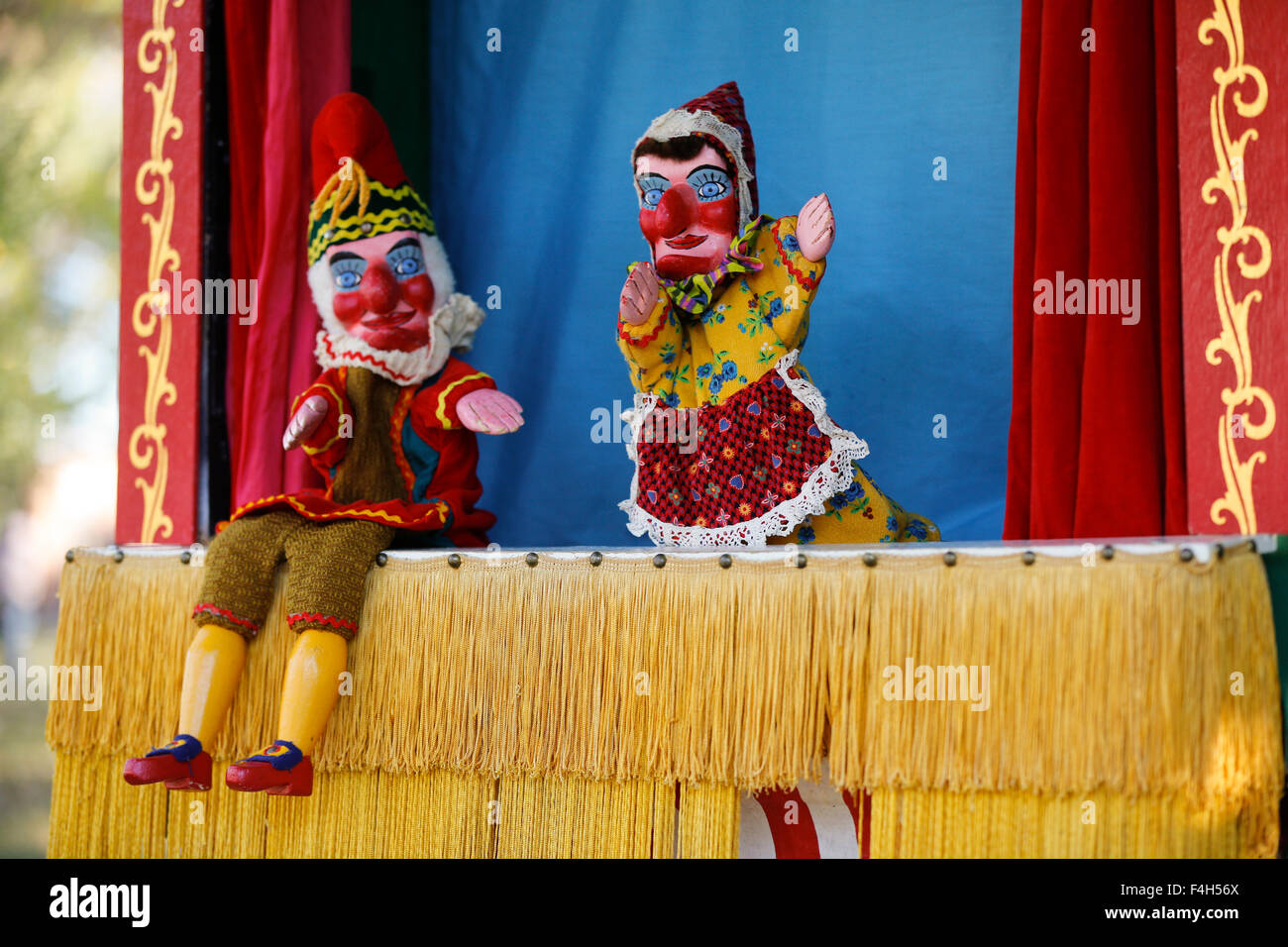 Ferdinand, Indiana, USA . 17th Oct, 2015. Punch and Judy hand puppet