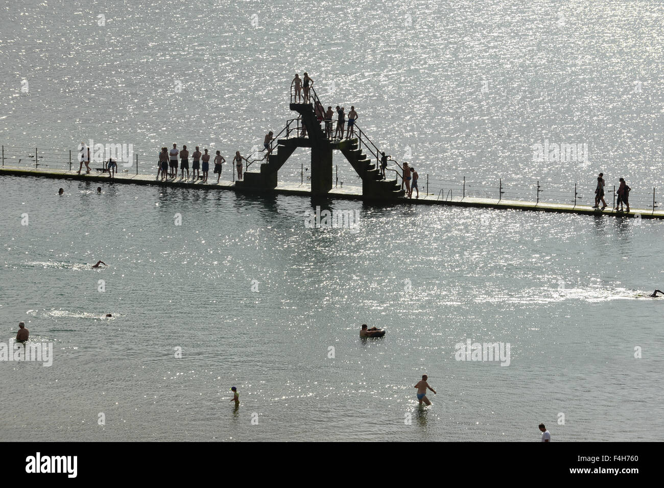 Pool in the sea, St Malo, France Stock Photo