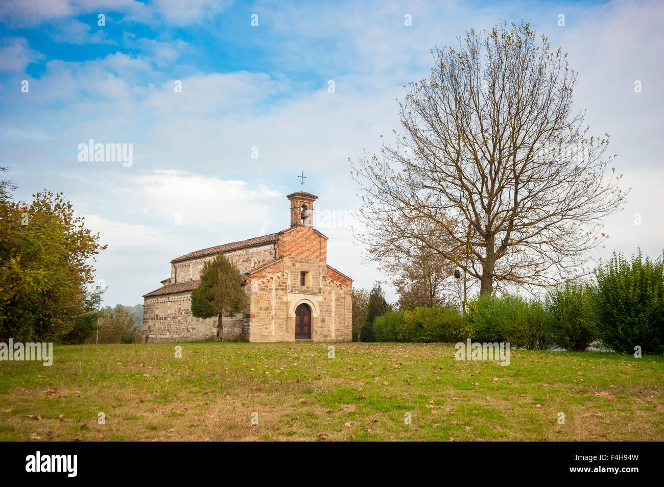 Romanic church of San Secondo, dating from the 11th century, important landmark in the region of Monferrato Stock Photo