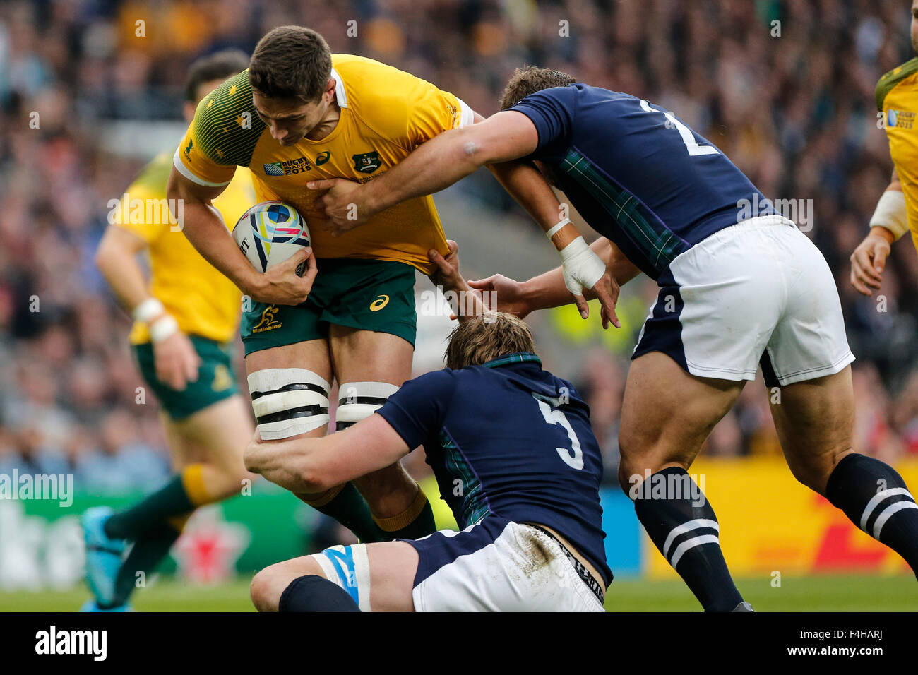 Twickenham Stadium, London, UK. 18th Oct, 2015. Rugby World Cup Quarter Final. Australia versus Scotland. © Action Plus Sports/Alamy Live News Stock Photo