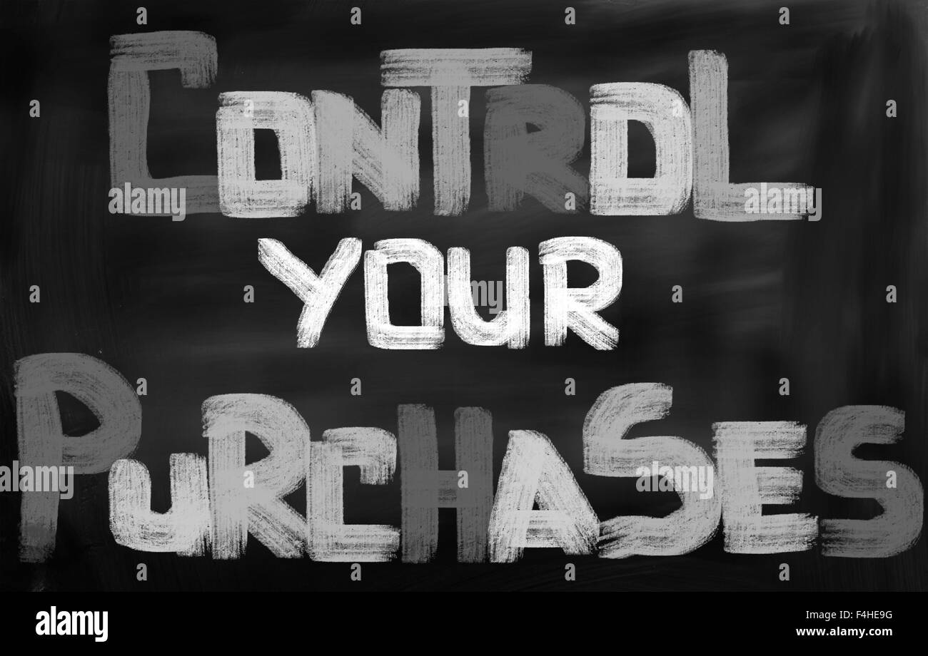 Control Your Purchases Concept Stock Photo - Alamy