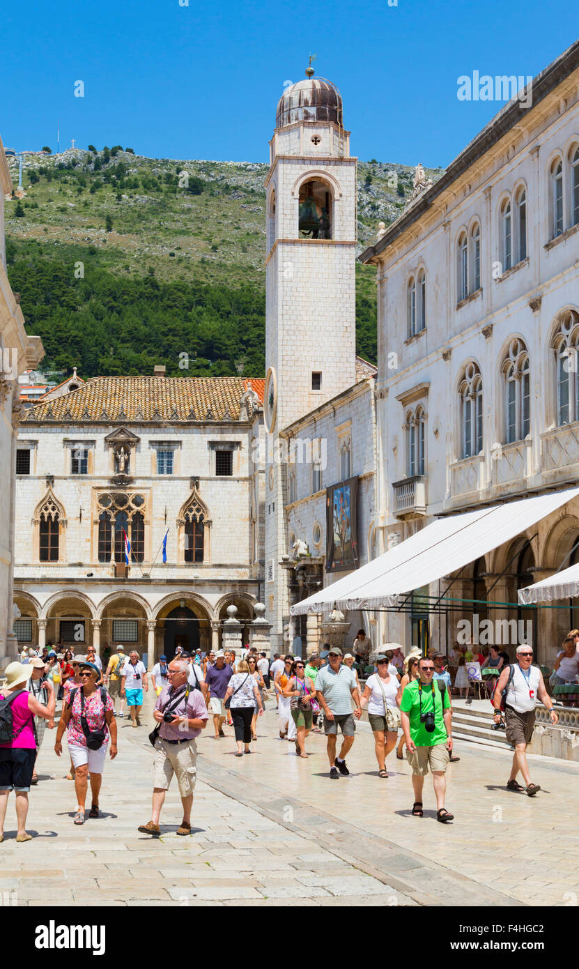 Dubrovnik, Dubrovnik-Neretva County, Croatia.  Pred Dvorom street in old city. Stock Photo