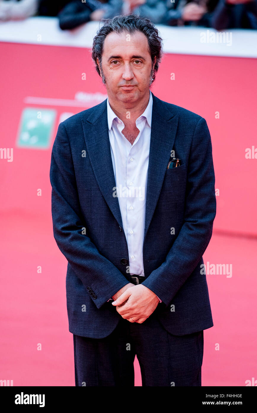 Rome, Italy. 18th Oct, 2015. Paolo Sorrentino walks the red carpet during the 10th Rome Film Fest on October 18, 2015 in Rome, Italy. Credit:  Massimo Valicchia/Alamy Live News Stock Photo