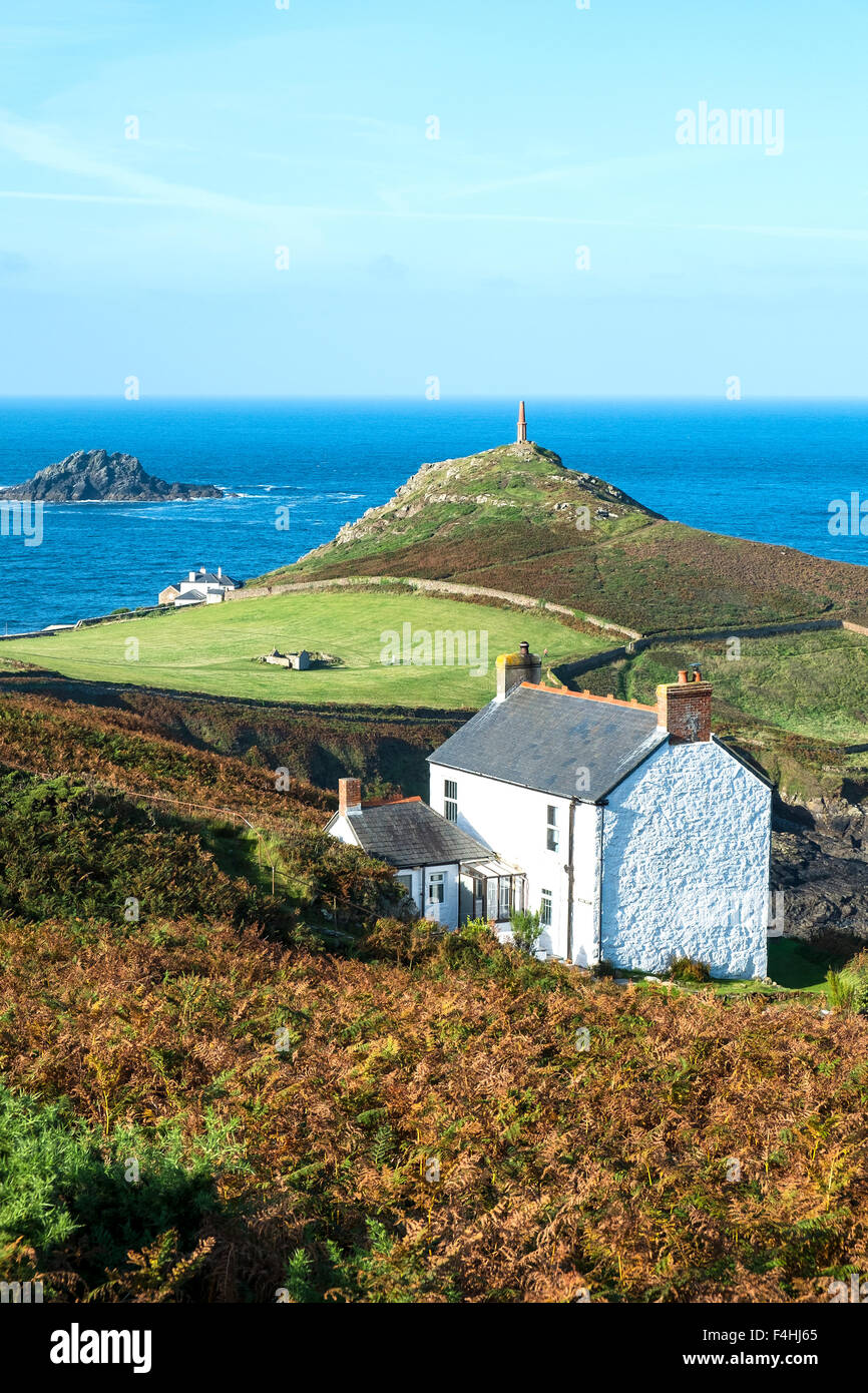 Cape Cornwall near St.Just in Cornwall, England, UK Stock Photo
