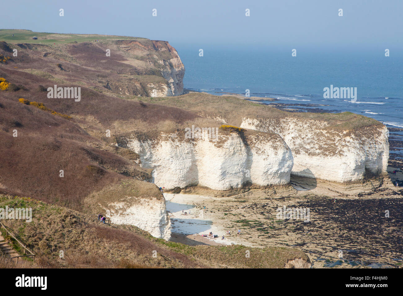 Chalk cliffs at Flamborough Head, Holderness coastline in East
