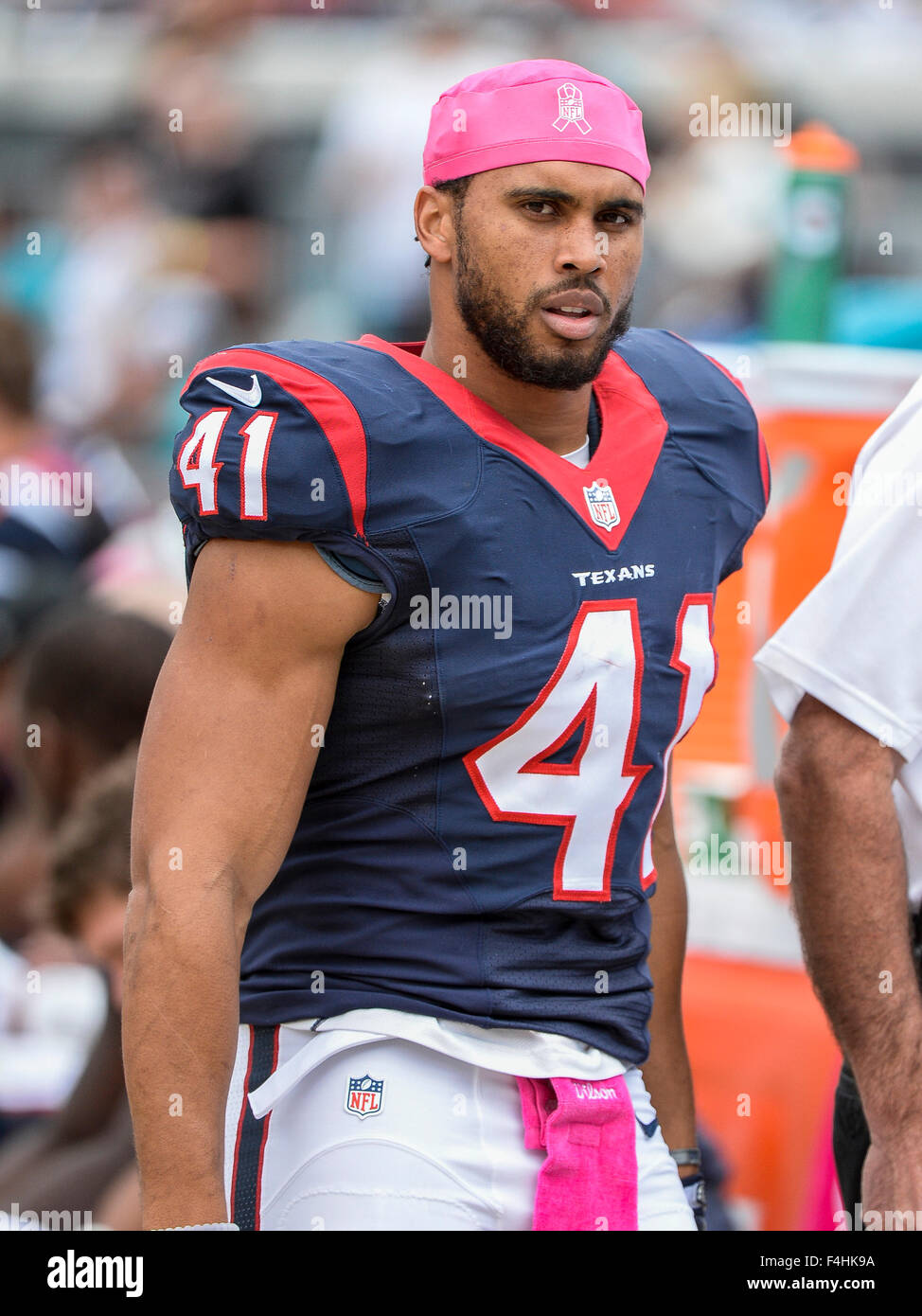 Jacksonville, FL, USA. 18th Oct, 2015. Houston Texans running back
