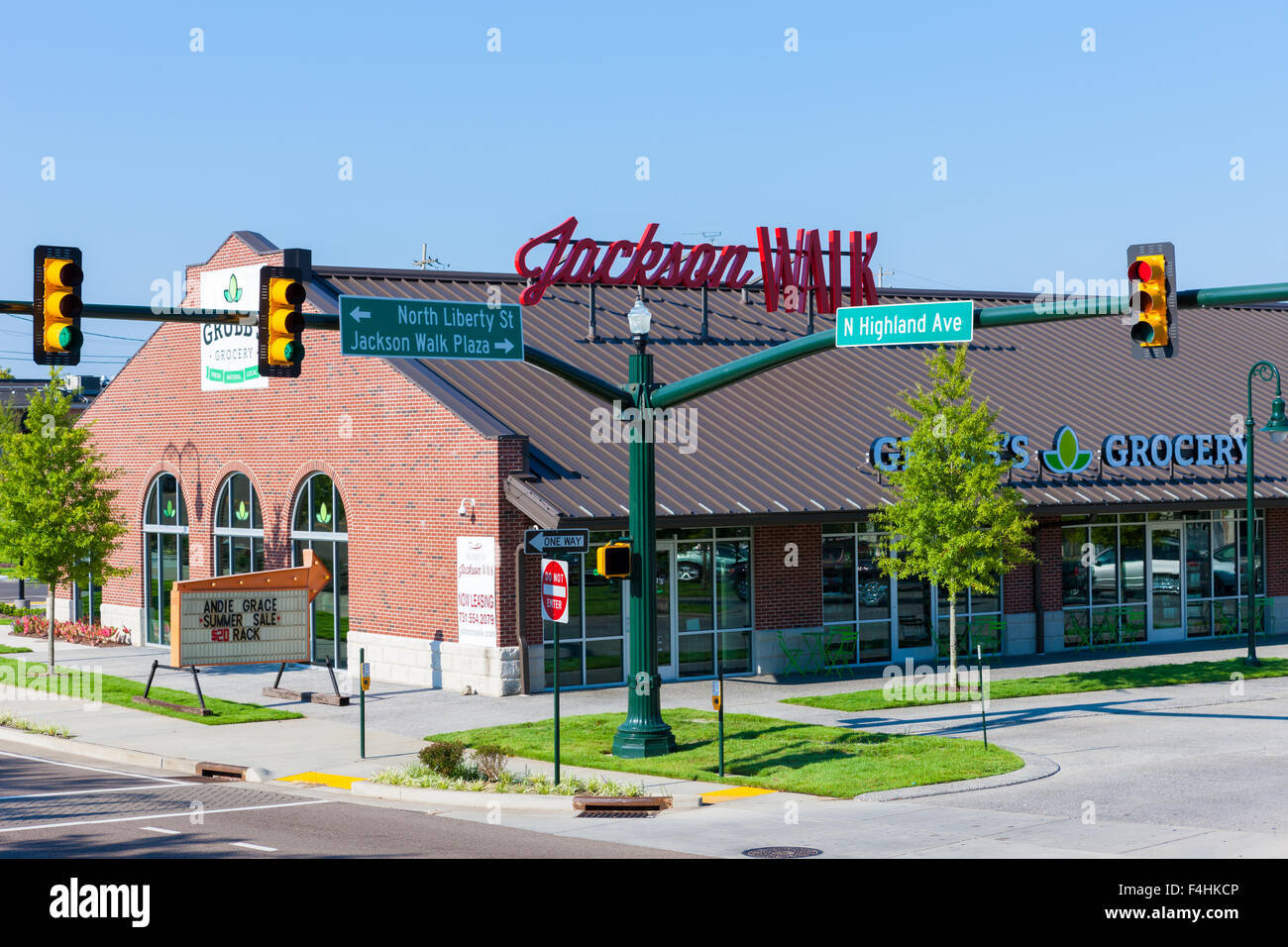 The Entrance To Jackson Walk A Mixed Use Development On N Highland Ave In Jackson Tennessee Stock Photo Alamy
