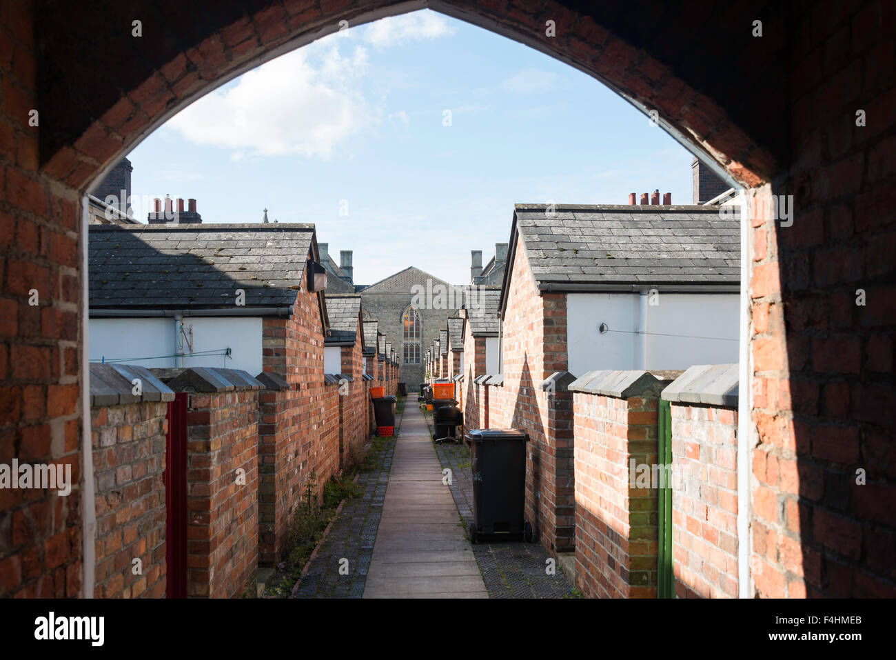 Back alley of 19th century cottages, Faringdon Road, Swindon, Wiltshire