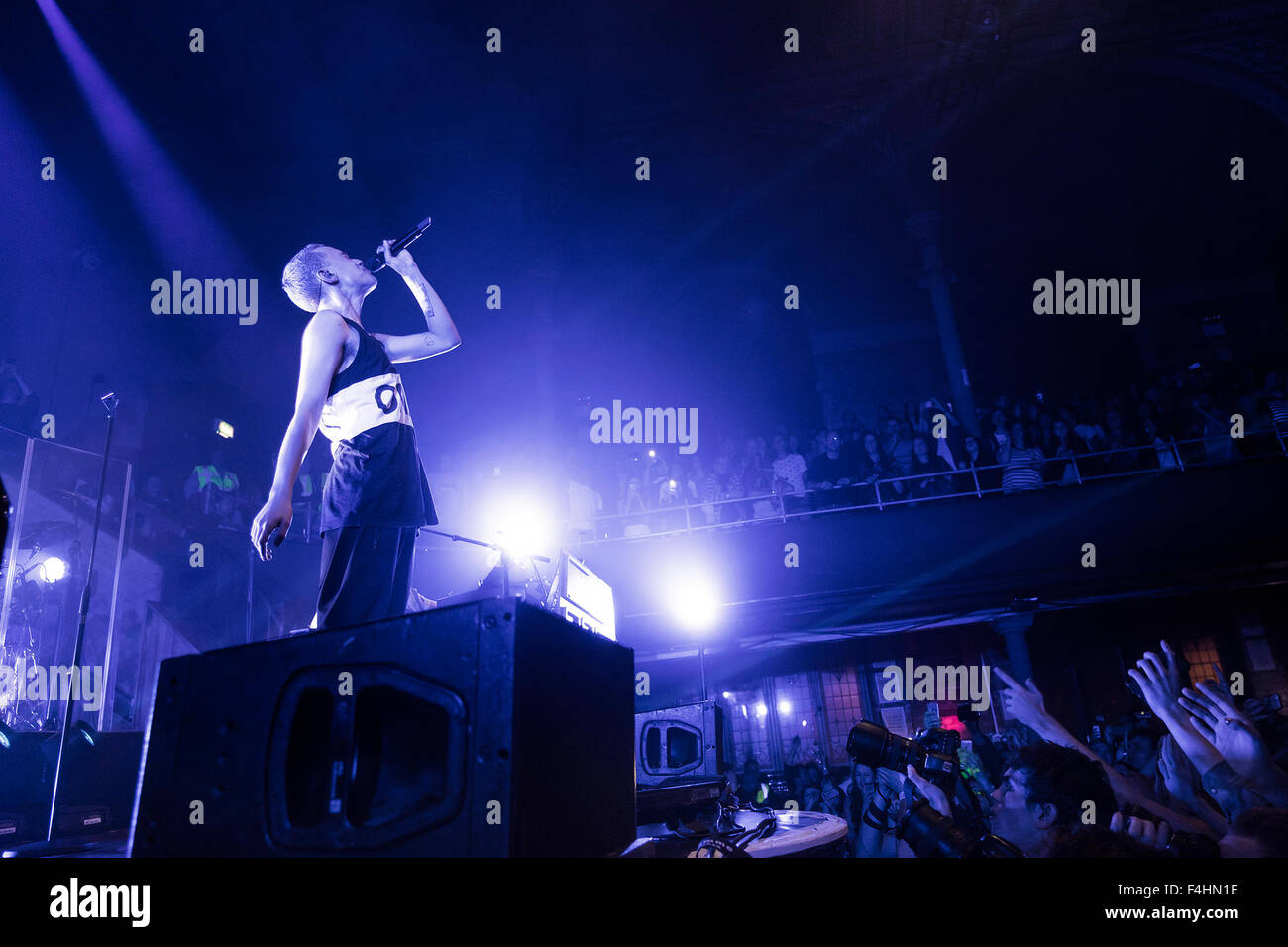 Manchester Uk 18th October 15 Years And Years Perform At The Stock Photo Alamy