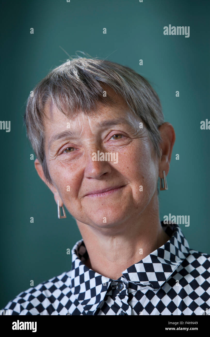 Frances Morris, Head of Collections (International Art) at the Tate and author, at the Edinburgh International Book Festival 2015. Edinburgh, Scotland. 25th August 2015 Stock Photo