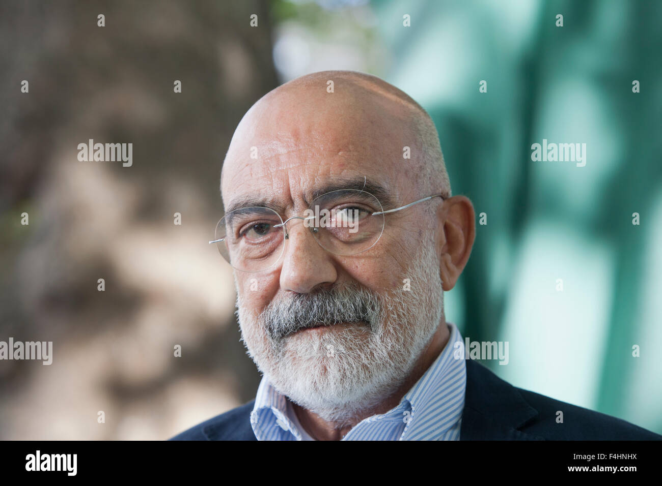 Ahmet Altan, the Turkish journalist and author, at the Edinburgh International Book Festival 2015. Edinburgh, Scotland. 27th August 2015 Stock Photo