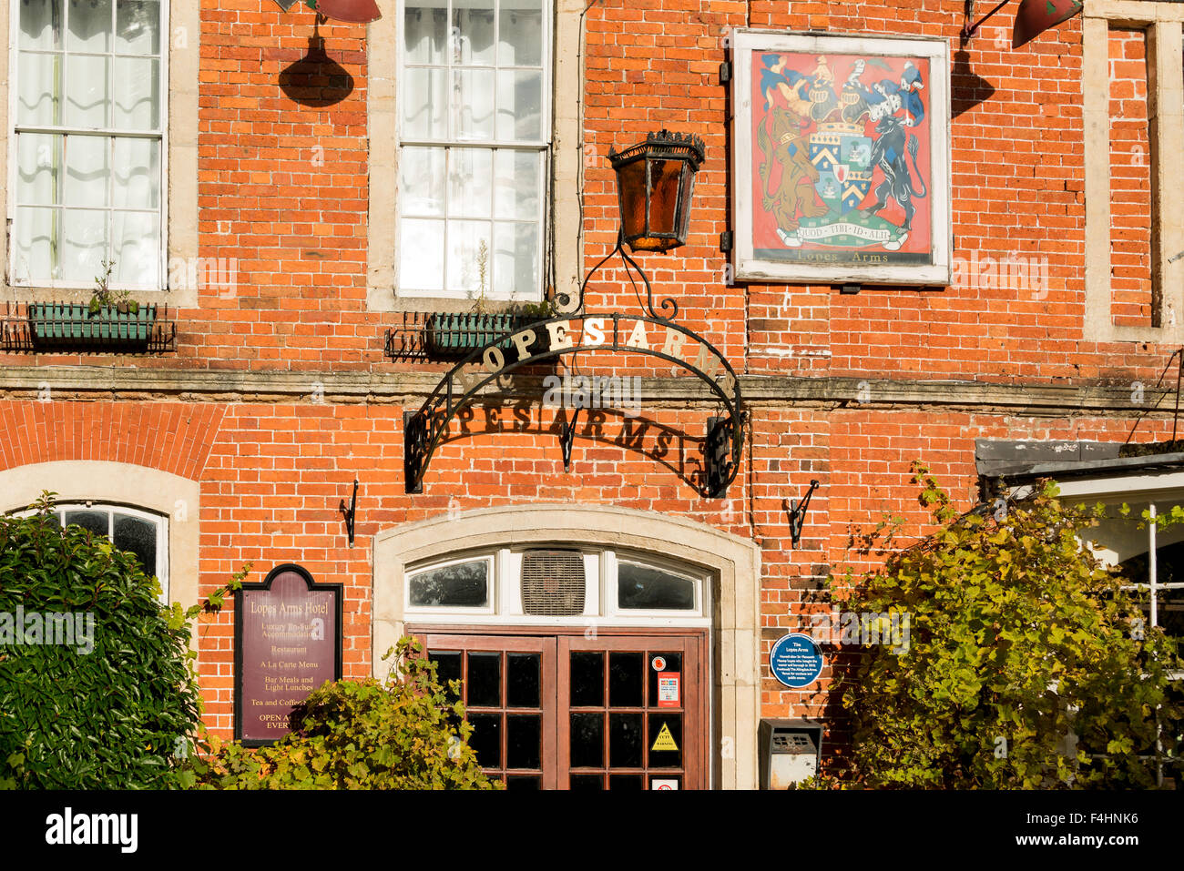 17th century Lopes Arms Hotel at sunset, Market Square, Westbury, Wiltshire, England, United Kingdom Stock Photo